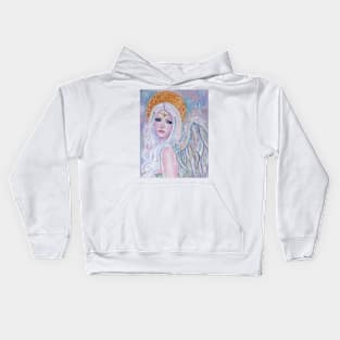 Evangelina angel by Renee Lavoie Kids Hoodie